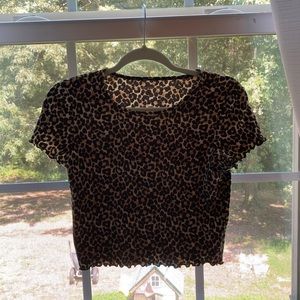 American Eagle Cheetah Print Crop Top